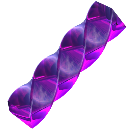 Twisted Bar Shape  3D Icon