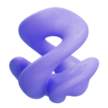 Twisted Bending Ring Neon  3D Icon