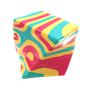 twisted cube 3d illustration