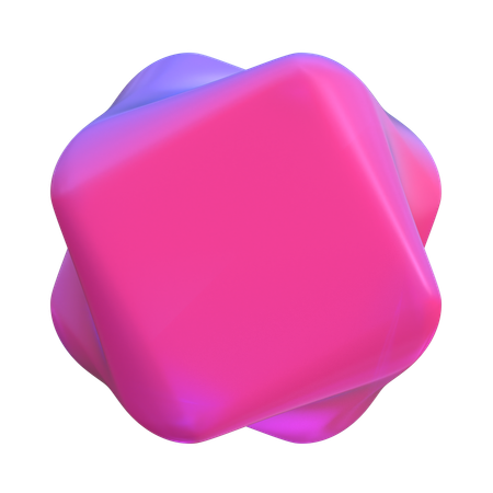 Twisted cube Abstract Shape  3D Icon