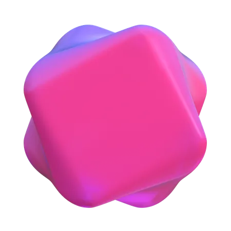 Twisted cube Abstract Shape  3D Icon
