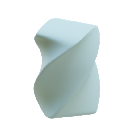 Twisted Cuboid  3D Illustration