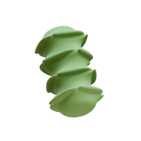 Twisted Extruded Cylinder  3D Icon