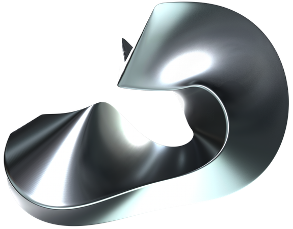 Twisted metal sheet  3D Icon