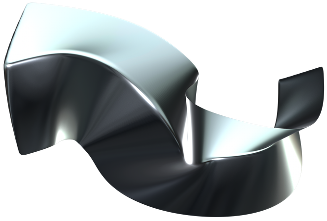 Twisted metal sheet  3D Icon