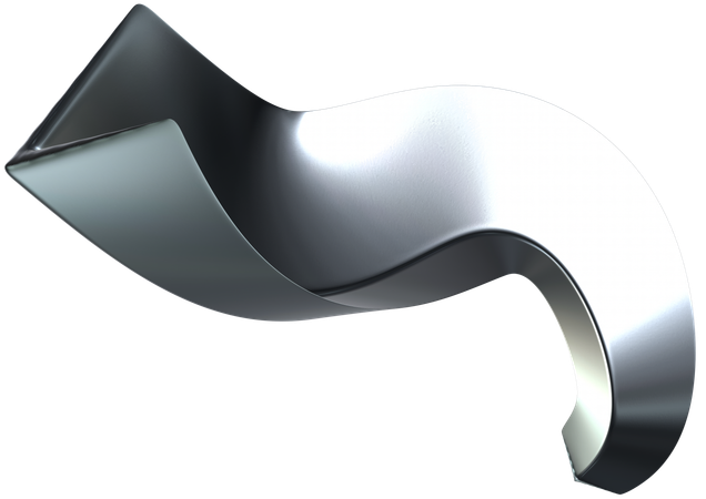 Twisted metal sheet  3D Icon