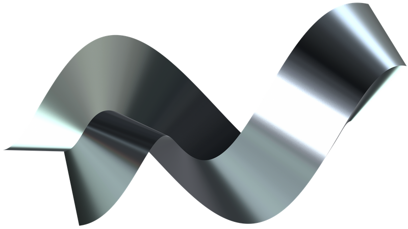 Twisted metal sheet  3D Icon