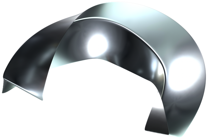 Twisted metal sheet  3D Icon