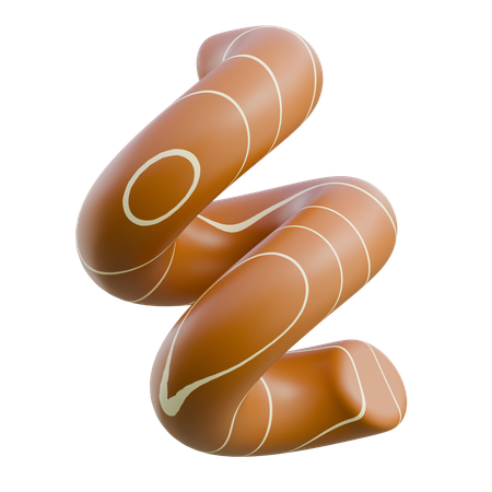 Twisted Pasta With Garnish  3D Icon