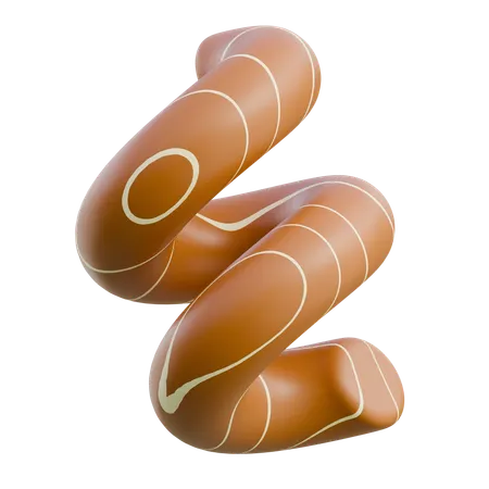 Twisted Pasta With Garnish  3D Icon