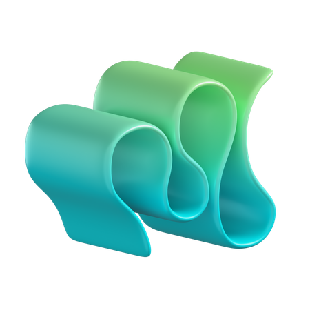 Twisted Plane Shape  3D Icon