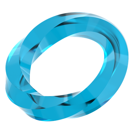 Twisted Torus Shape  3D Icon