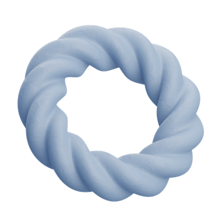 Twisted Wavy Ring Neon  3D Icon