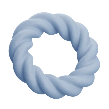 Twisted Wavy Ring Neon  3D Icon