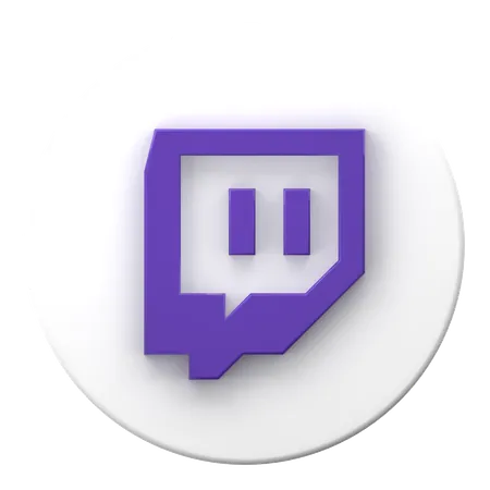 Twitch 3D Icon download in PNG, OBJ or Blend format
