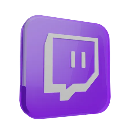 Twitch  3D Icon