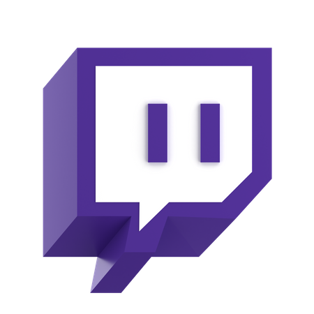 Twitch  3D Icon