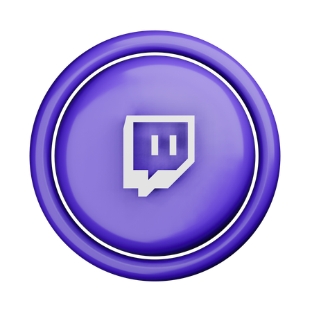 Twitch Logo  3D Icon
