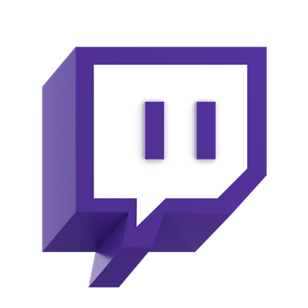 Twitch Logo 3D Icon