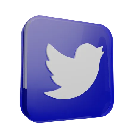 Twitter  3D Icon