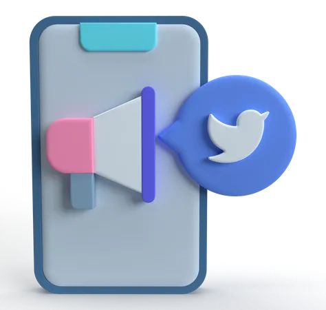 Twitter  3D Icon