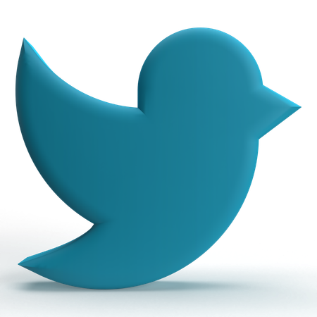 Twitter  3D Icon