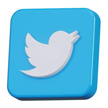 Twitter  3D Icon