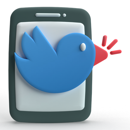 Twitter  3D Icon