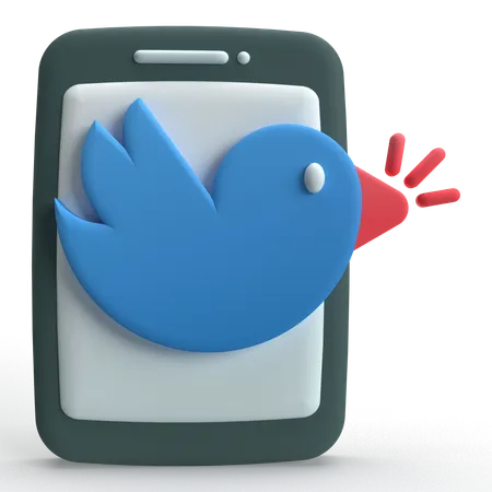 Twitter  3D Icon