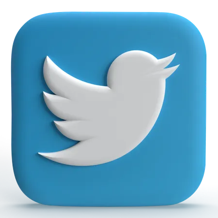 Twitter Logo  3D Icon