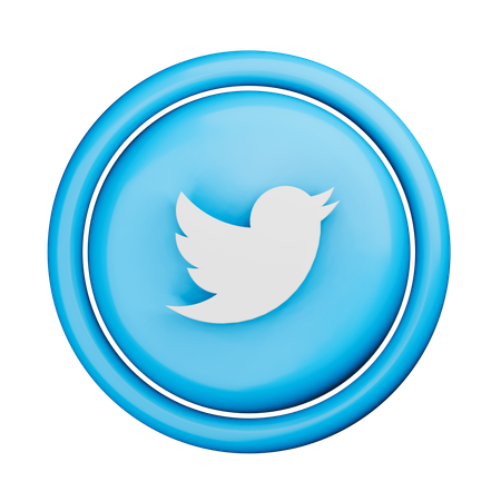 Twitter logo  3D Icon