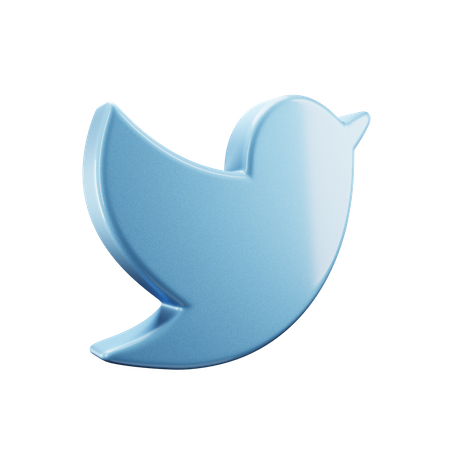 Twitter Logo 3D Icon