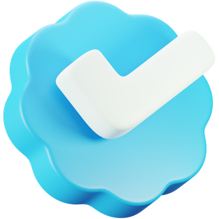 Twitter Verification Badge  3D Icon