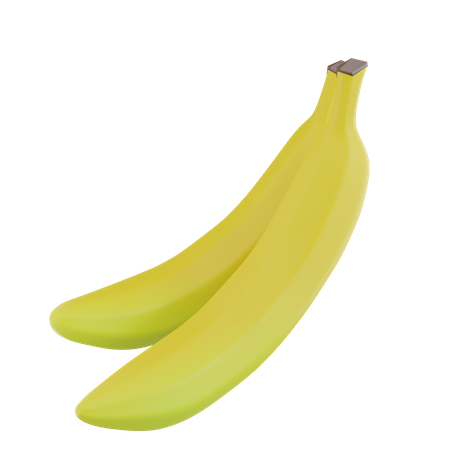 Two Bananas 3D Icon