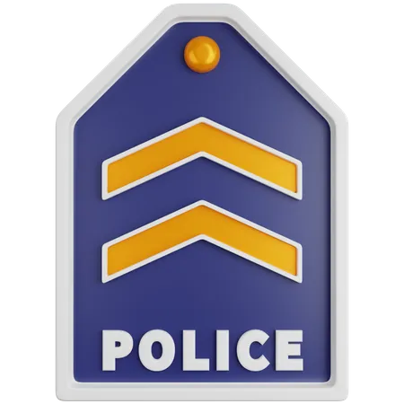 3 D Icon Illustration Two Block Police Rank 3D Icon