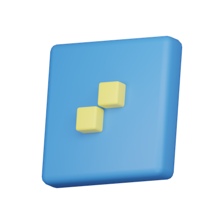 2つのボックス通知  3D Icon