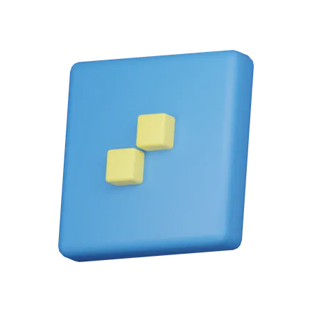 2つのボックス通知  3D Icon