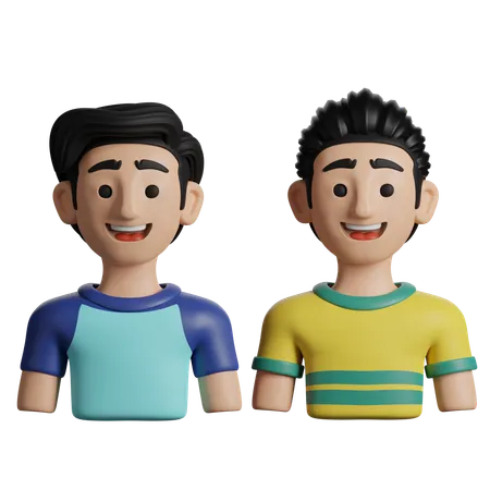 Two Brothers  3D Icon