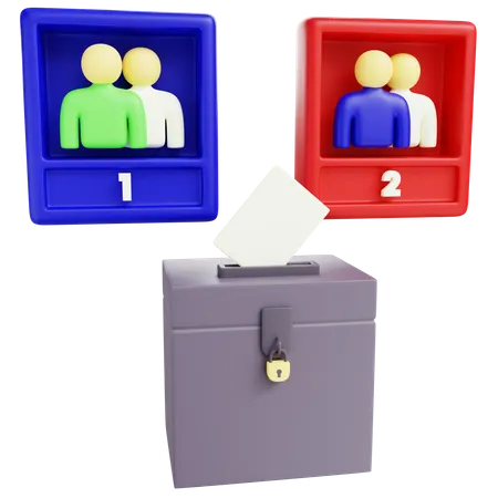 Two Candidate  3D Icon