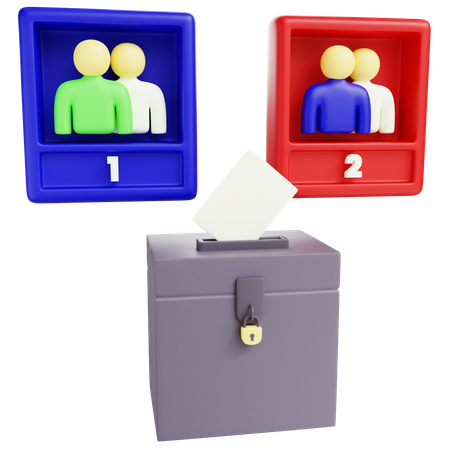 Two Candidate  3D Icon