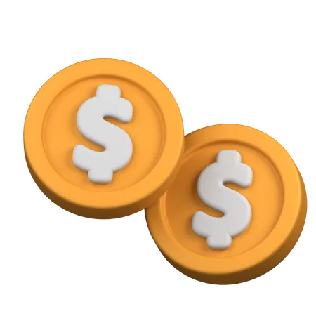 Two coins  3D Icon