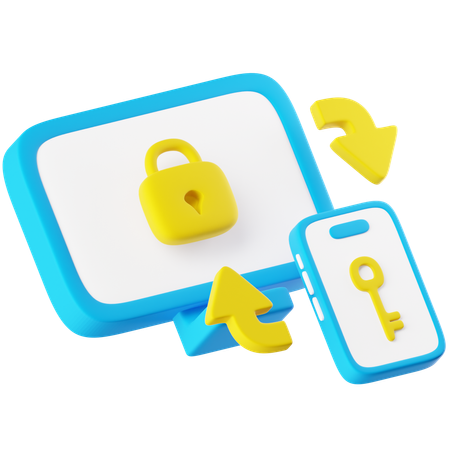 Two Factor Authentication  3D Icon