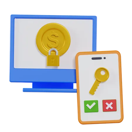 Two Factor Authentication  3D Icon