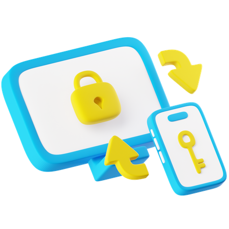 Two Factor Authentication  3D Icon