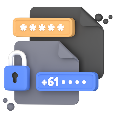 Two Factor Authentications  3D Icon