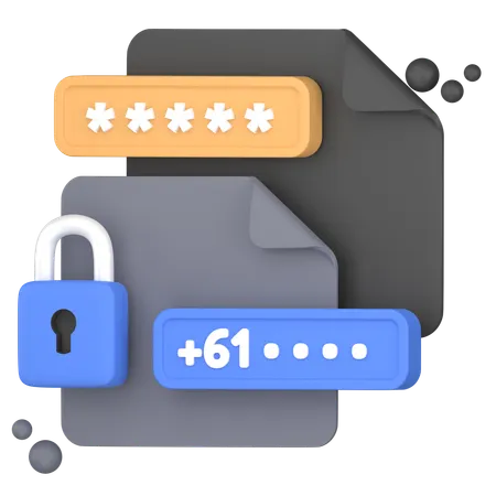 Two Factor Authentications  3D Icon