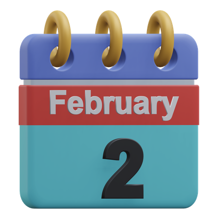 Two February  3D Icon