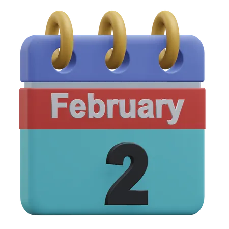 Two February  3D Icon