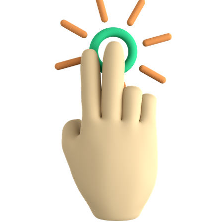 Two Finger Click  3D Icon