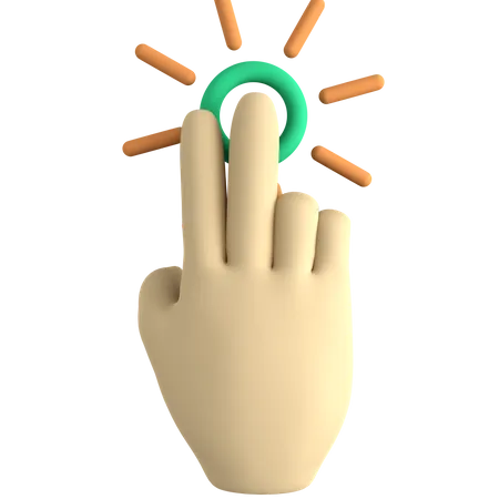 Two Finger Click  3D Icon
